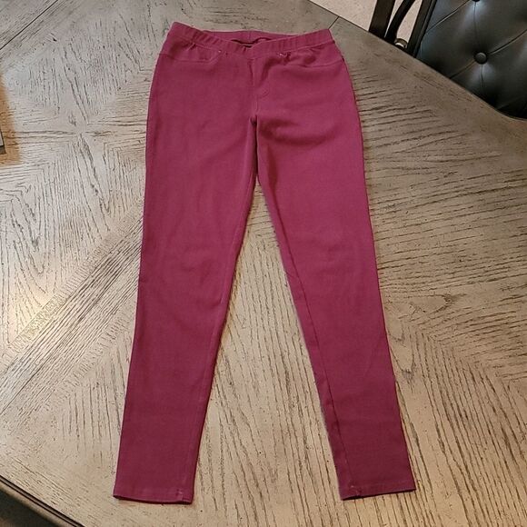 Maroon denim jeggings size S - Picture 5 of 9